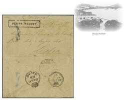 Macao 1883 (May 1): Small envelope to Lisbon, showing on reverse very ...