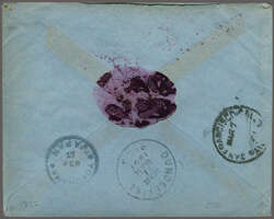 Maritime Mail 1901 (Feb): Envelope to Illinois, USA franked with ...