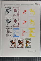 Rwanda 1967: Birds set of 10 on Courvoisier Archive pages, all ...