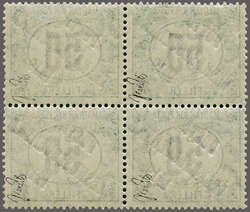 1919: Hungary Postage Due 50 f. deep green & black, overprint G in ...