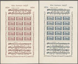 1934 (Dec 17/21): "Music Sheets", the 1 kc. brown-lilac and 2 kc. ...
