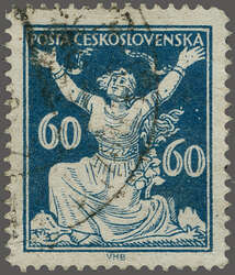 1920: Chainbreaker 60 h. dull blue, Postal Forgery, perf. 14¾ all ...