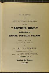 1934/35: The Hind Collection (HR Harmer) in 2 housebound half-leather ...