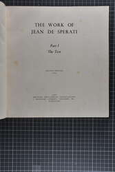 1955: 'THE WORK OF JEAN DE SPERATI' in two volumes. The essential ...