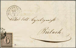 Winterthur: Zürich 6, Type I, die 76. Marke des Hunderterbogens, ...