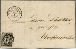 Winterthur: Zürich 6, Type III, die 48. Marke des Hunderterbogens, ...