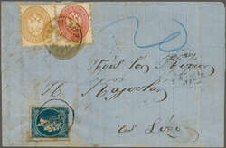 Austrin P.O. in Cyprus 1866 (April 2): Cover from Larnaca to Syros ...