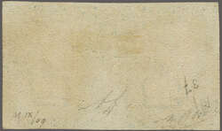 1840: 2 d. blue, plate 1, lettered SF-SG, a used horizontal pair, ...