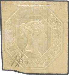 1847/54: Embossed 1 s. green, Die 1, an unused example with ample to ...