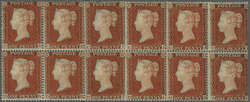 1854/57: 1 d. red-brown on blued, wmk. Small Crown, perf. 16, ...