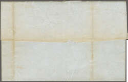 1847: Franklin 5 c. red-brown on blued paper, a fine example with ...