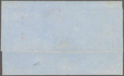 1847: Washington 10 c. black on bluish paper, a used example with ...