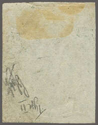 1855: Washington 10 c. green, Type II, imperforate, a fine used ...