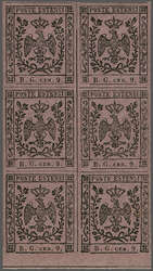 1853 (May): Segnatasse per Giornali 9 c. violetto grigio in an unused ...