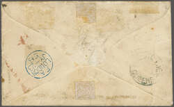 Incoming Mail: Great Britain 1855/57 6 d. lilac, Wing margin, affixed ...