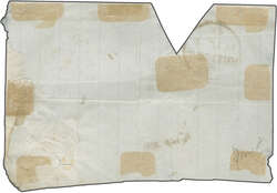 1869/70: 6 d. deep blue, no wmk., used on large fragment, sent to ...