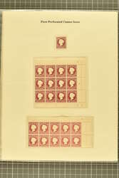 1880/81: First perforated issue, an unused collection on five pages, ...
