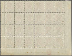 1898/1902: 2 d. orange & mauve, an unused block of twenty-four from ...