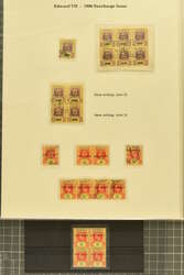 1906: Surcharge collection of unused and used examples presented upon ...