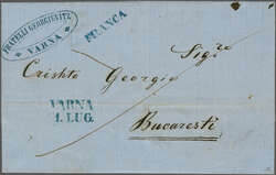 Varna Austrian Consular P.O. 1858: Prepaid cover mailed from Varna to ...