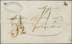 Austrian P.O. 1867: Unpaid cover from Odessa (Sept 4) to London, ...