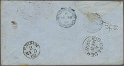 "Via Varna" 1858: Great Britain 2 d. blue, pl. 9 and 1867 6 d. pale ...