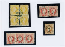 Widdin 1867: Small used range (4) with rare 2 s. yellow in block of ...