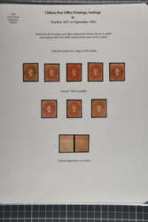 1857/65: Santiago P.O. printings, 5 c. carmine-red (all shades ...