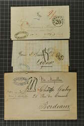 1823/76: Covers/entire letters (10), with 1823 entire from Valparaiso ...