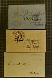 1823/76: Covers/entire letters (10), with 1823 entire from Valparaiso ...