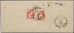 Brief an Kaiser Franz-Joseph: 1867 5 Kr. rot feiner Druck im Paar ...