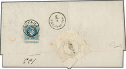 Portobefreites Einschreiben: 1867 10 Kr. blau grober Druck ...