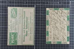 1909/1924: PRIVATGANZSACHEN u. ZUDRUCKGANZSACHEN MIT WERBEZUDRUCKEN: ...