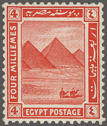1921/22: Essay for the 4 m. value, printed in red on triple Star and ...