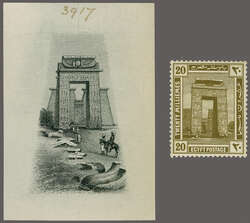 1914: De La Rue Essay for the 20 m. value showing the Archway of ...