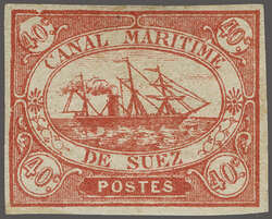Suez Canal Company 1868 (July 8): The unused set of four values, all ...