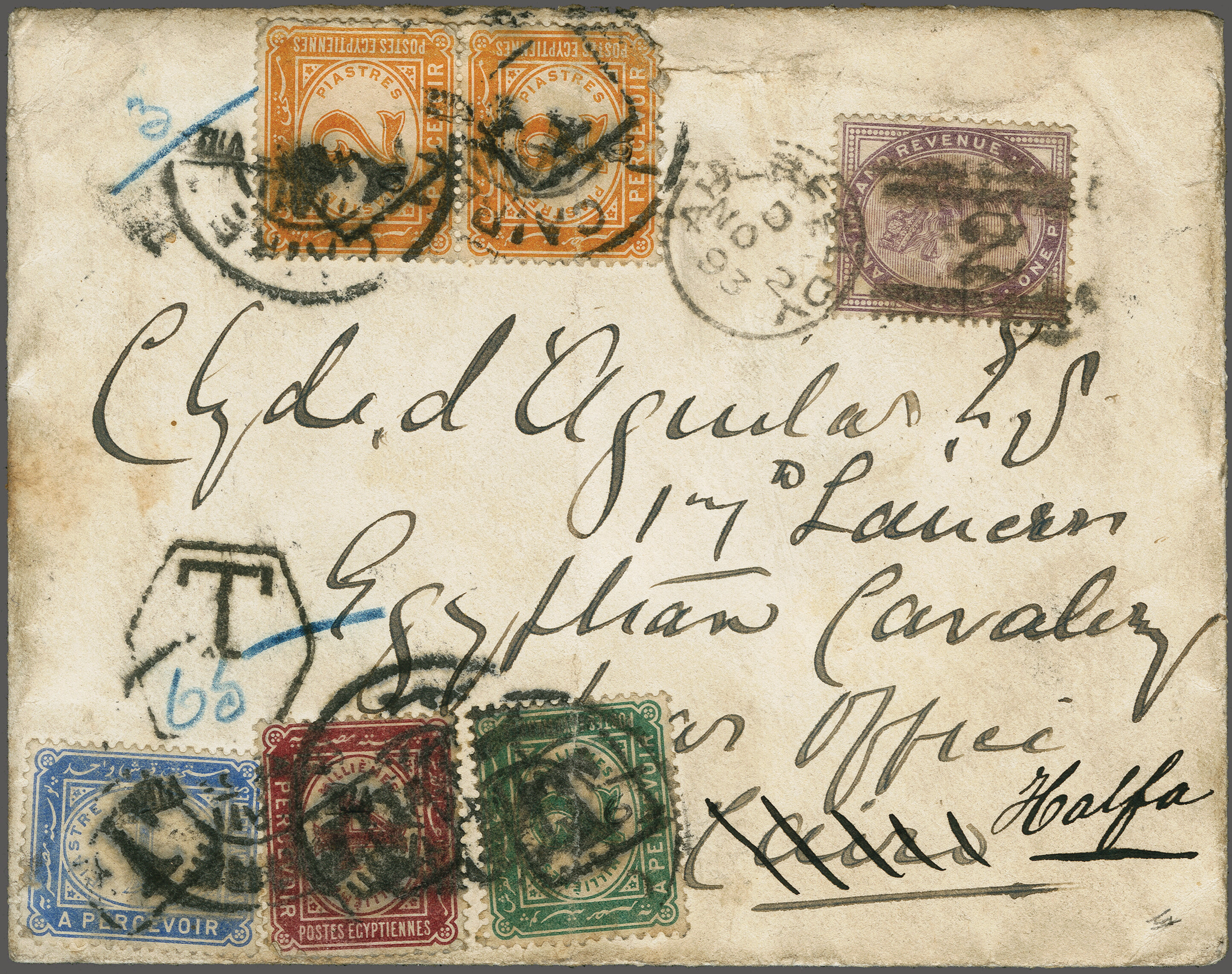 1893: Cover from Great Britain underpaid (at triple rate) with single ...