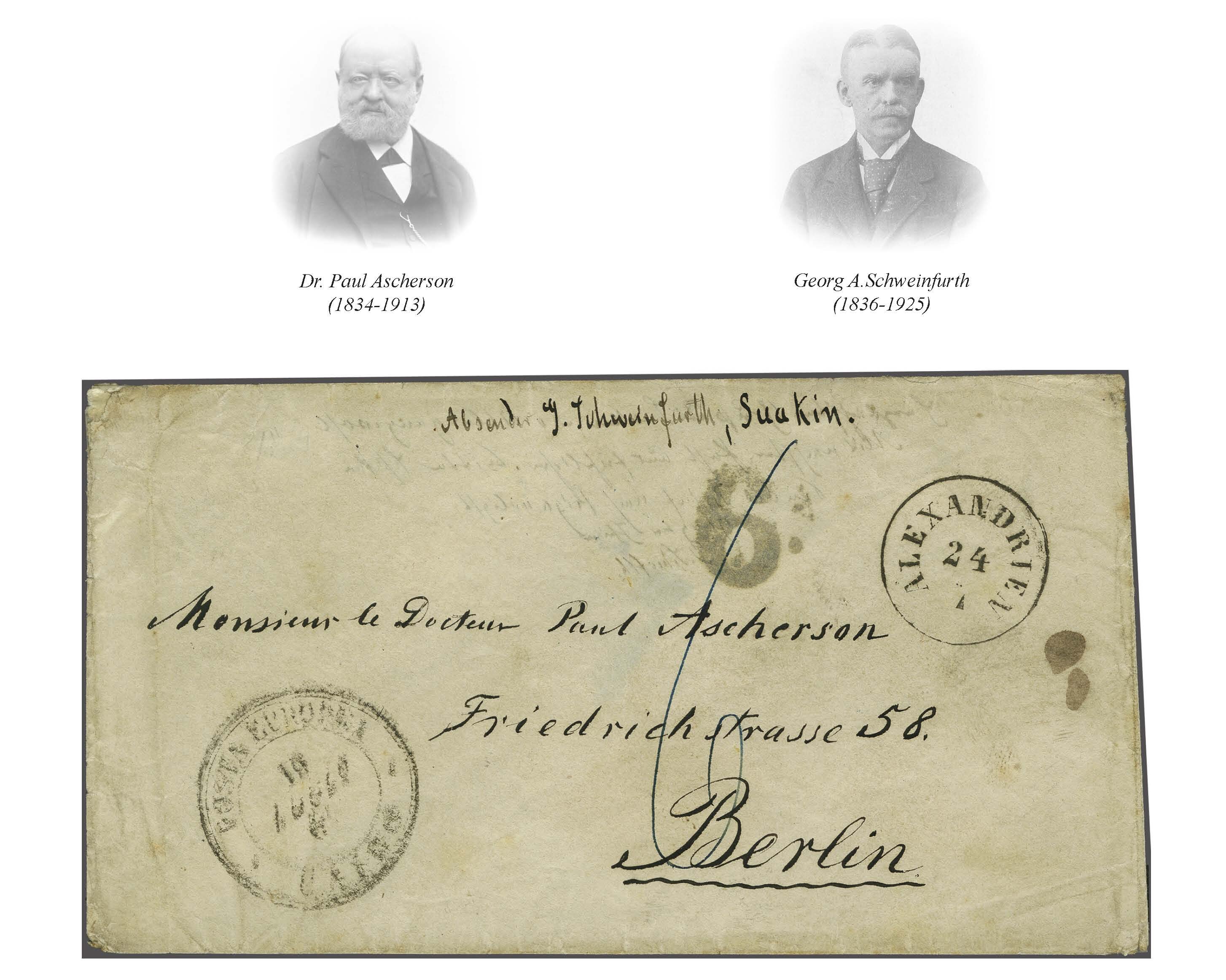1864: Cover to the botanist Dr. Paul Ascherson in Berlin, with ...