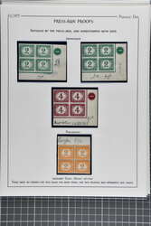 1889/1907: Collection on Exhibit leaves with Imperforate Proof blocks ...