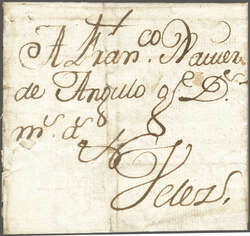 1756 (Feb 1): Entire letter from Santa Fé de Yndias (Bogotá) to ...