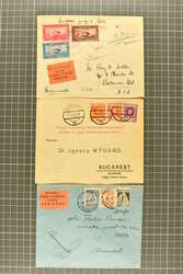 1925/39: Airmail to and from Romania, including 1925 AERO First ...