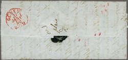 Genf 1850 (31. Jan.): Barfrankierter Faltbrief von Céligny nach Genf ...