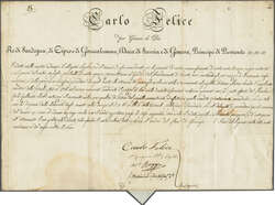 1829 (Jan 24): Large sized document with the personal autograph ...