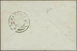 Egypt Stationery 1897: 1 m. brown envelope, overprinted in black with ...