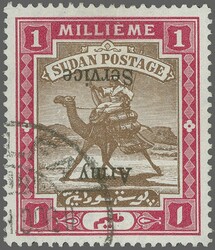 Army Official 1906 (Jan): overprint type A3 on 1 m. brown &amp; ...