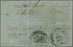 Russian P.O. in Lattakia 1865 (Oct 26): Part letter from Lattakia to ...