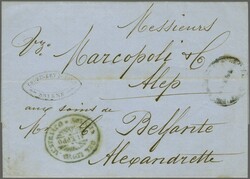 Austrian Lloyd Agency in Aleppo, Ingoing 1857 (Jan 16): Entire letter ...