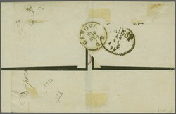 Austrian Consular P.O. in Beirut 1872 (Nov 4): Letter sheet to Genova ...