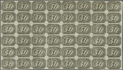 Inclinados 1844/46: 30 r. black on thin yellowish paper, Type II, ...