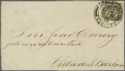 Inclinados 1844/46: 60 r. black on yellowish paper, Type II, a fine ...